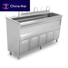 3-station surgical sink EMP.MED.EL.220stainless steelwith knee-operated tap