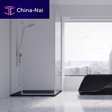 Rectangular shower base AUKAraisedcarbon fiberaluminium