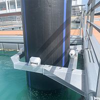 Dock pile guide aluminum