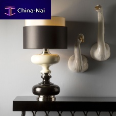 Table lamp CL2111nickel-plated brassglazed ceramiccontemporary