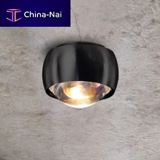 Contemporary ceiling light BEAM AVEC LENTILLE roundglassmetal
