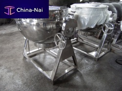 Boiling pan for the pharmaceutical industry recliningstainless steel