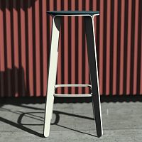 Contemporary bar stool Peel aluminumaluminum base4-legged