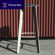 Contemporary bar stool Peel aluminumaluminum base4-legged