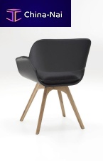 Contemporary chair MAYA indooroakleather