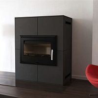 Wood-burning fireplace LAGO LANDSCAPEfree-standingfree-standingSingle-sided