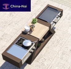 Solid Surface kitchen island outdoor kitchenoutdoorbrown