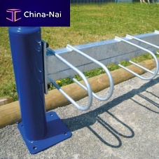 Floor-mounted bike rack galvanised steelhorizontalcommercial