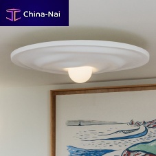 Contemporary ceiling light KALMroundplasterLED