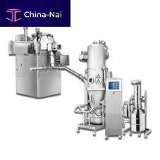 Granulator for the pharmaceutical industry fluidized beddryer