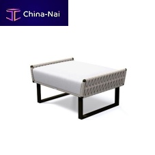 Contemporary footrest SIENNA CANASTAfabricaluminumrope