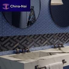 Double vanity top ceramicwith towel rack