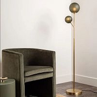 Floor-standing lamp MARNIE brassfrosted glasssatin