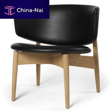 Contemporary lounge chair Hermanleatherwoodencustom