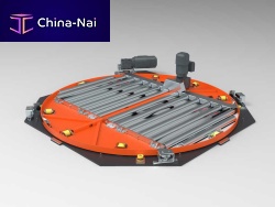 Rotary table with roller conveyor electrichorizontalfor conveyor