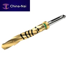 Dental implantology drill bit Drvasurgicalgoldcutting