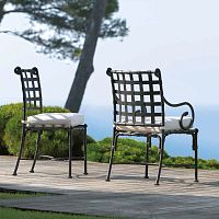 Traditional garden chair KROSSacrylic fabricaluminum basewith removable cushion