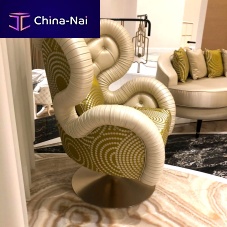 Contemporary armchair ORCHIDsilkleatherwing
