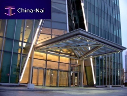 Entrance canopy AZIA CENTREfor commercial buildingsmetalglass