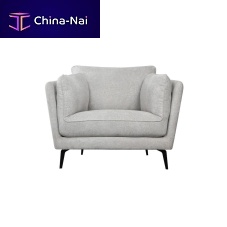 Contemporary armchair BARI fabricwoodengray