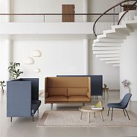 Contemporary sofa OUTLINEfabricleatherfoam
