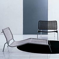Contemporary chaise longue FROGfabricleatherPVC
