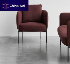 Contemporary club chair BONNETleatherfabricmetal