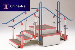 Straight rehabilitation staircase GH-455with 2 handrails
