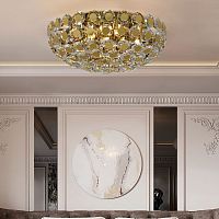 Contemporary ceiling light EVAroundcrystalstainless steel