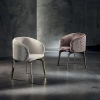 Contemporary chair BLOSSOMindoorfabricleather