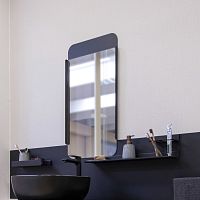 Wall-mounted bathroom mirror basiccontemporaryrectangularpowder-coated steel