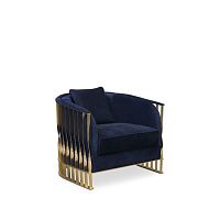 Traditional armchair MANDYfabricbrass