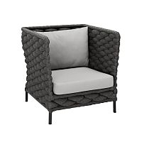 Contemporary armchair CROCHETfabricoutdoor