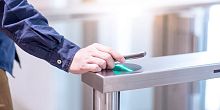 Speedgate with card reader with boarding pass readerfor airport