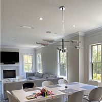 Modern chandelier AM1068 TORROJA CROSSsteelaluminum6 light
