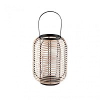 Contemporary lantern Talithametalrattanglass
