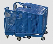 Mail sorting and distribution trolley BACKY®steelplatformstackable