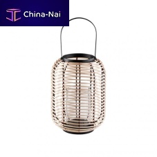 Contemporary lantern Talithametalrattanglass