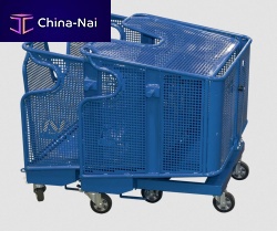Mail sorting and distribution trolley BACKY®steelplatformstackable