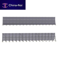 Steel jet blast deflector for airport