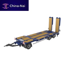 Flatbed trailer TU series3-axletowedfor industrial materials
