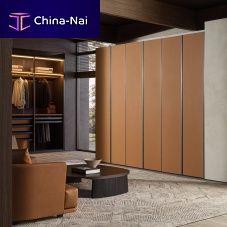 Contemporary wardrobe GLISS MASTER - SMOOTHwoodenwith sliding doorbrown