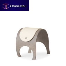 Contemporary stool TOMTE molded plywoodfeltwooden base