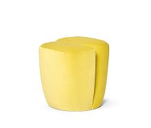 Contemporary stool Petit Fourleatherfabriccentral base