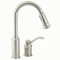 Countertop mixer tap ABERDEEN : 7590CSLself-closingstainless steelkitchen