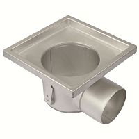 Stainless steel floor drain 726.401.110for industrial applicationssquare