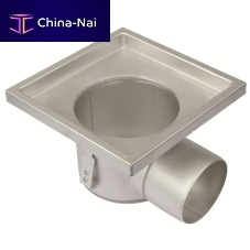 Stainless steel floor drain 726.401.110for industrial applicationssquare