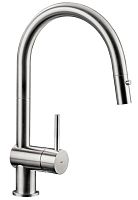 Countertop mixer tap VELA Dstainless steelkitchen1-hole