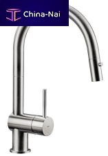 Countertop mixer tap VELA Dstainless steelkitchen1-hole