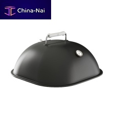 Cooking dome with thermometer MARCELcoloredstainless steel